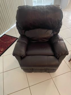 Leather Recliner and Love Seat
