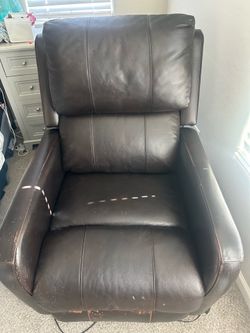 Leather power recliner chair