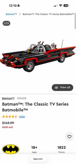 Classic Batmobile Lego set