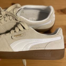 Puma Palermo Women Beige Gum Suede Size 8.5 