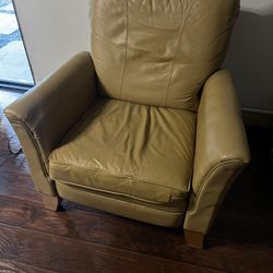 Leather recliner 