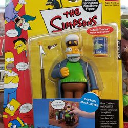 The Simpsons "Captain McAllister" WORLD OF SPRINGFIELD - Series 5 Interactive Figure (Playmates) 