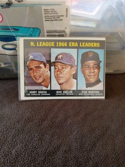 1966 Sandy Koufax ERA Leaders Card