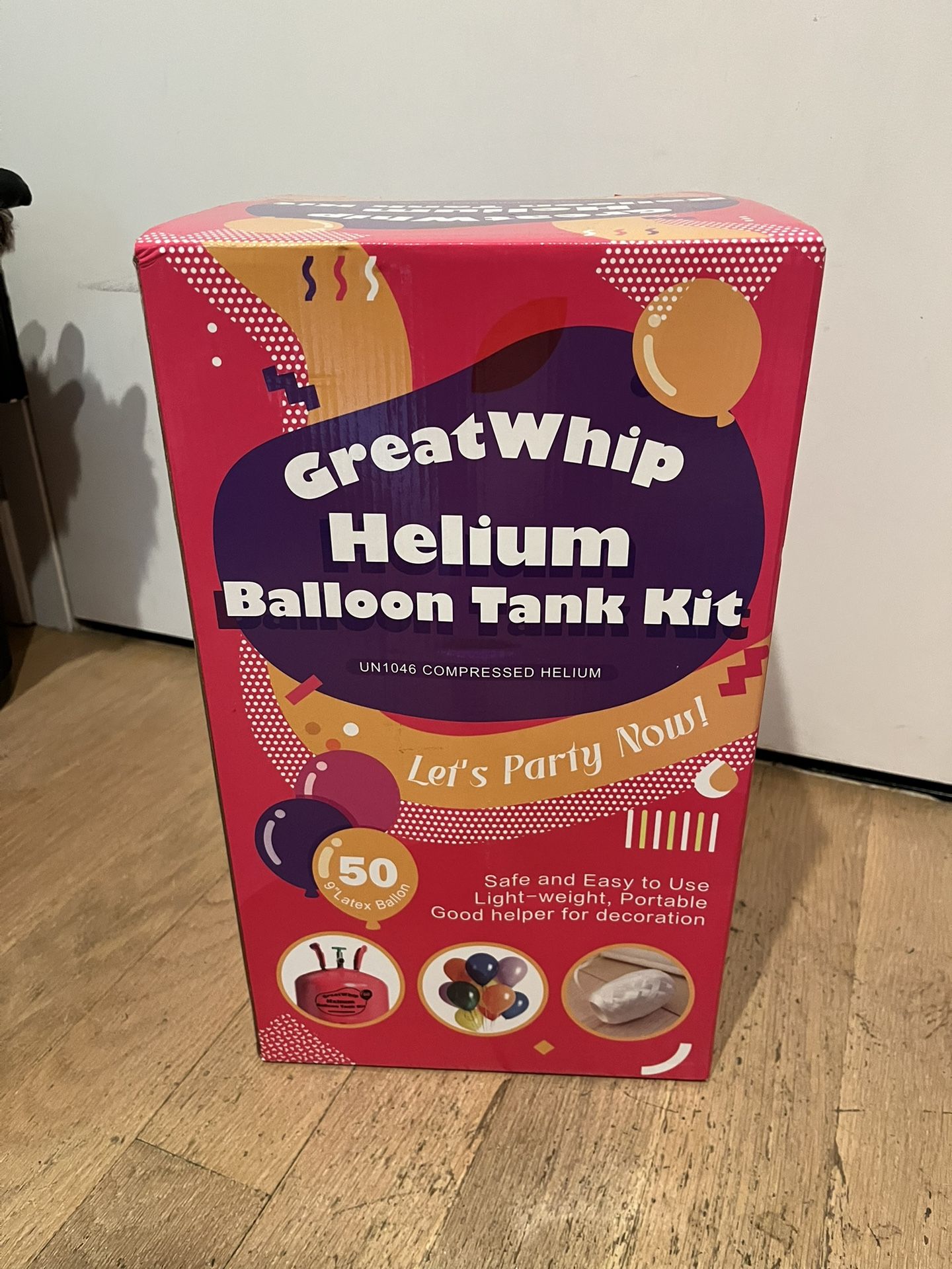 Helium Balloon Tank in Box