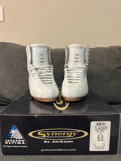 Jackson Synergy Elite, DJ6060F Figure Skates Boots Only, Women's Size 5W, NO INSOLES