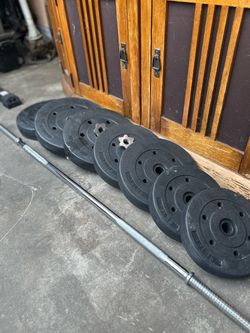 Barbell with 120lbs of Plates