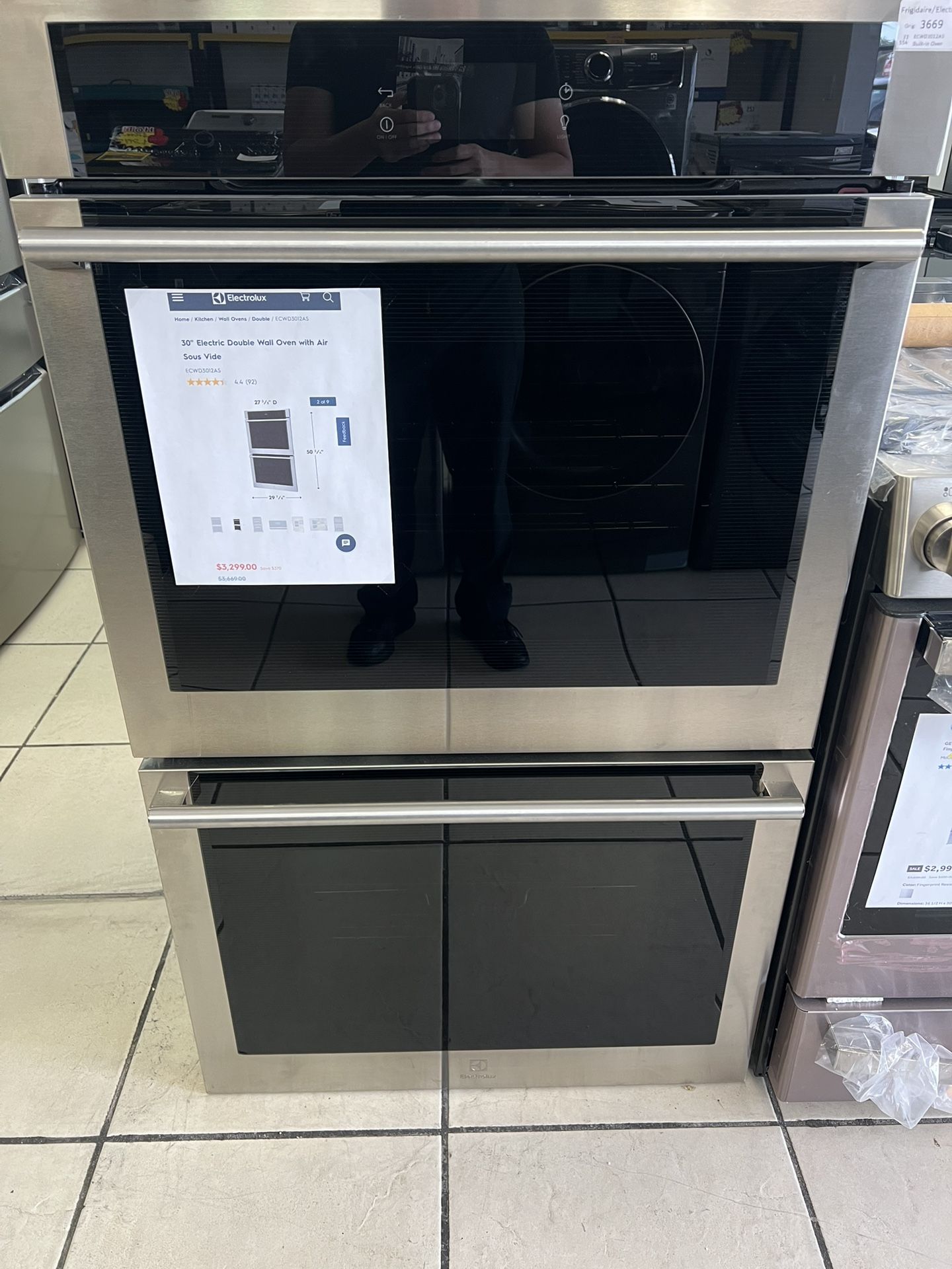 Electrolux double wall oven