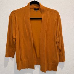 Aamilife Mustard Open Front Cardigan 1XL