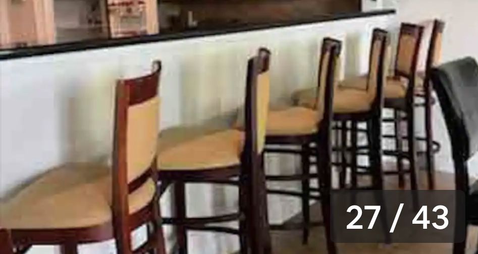 Wood Bar Stools With Padded Seat 