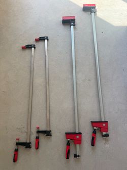 4 Bessey Bar Clamps – 49” & 37” – $125