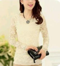 Women's Genuine Embroidery Lace Blouse
