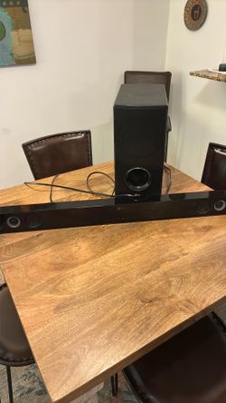 Sandbar and subwoofer