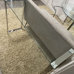 Glass & Chrome Console Table 