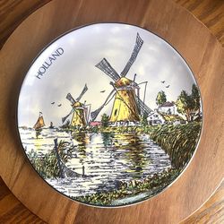 **VINTAGE** DELFT Holland 9.5” Decorative Plate - 381/P - Landscape