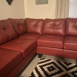 Faux Leather Sectional