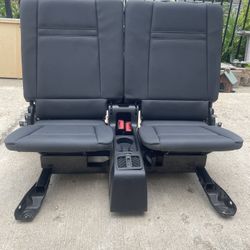 2007-2013 BMW X5 Third Row Seat with Center Console BLACK NICE OEM