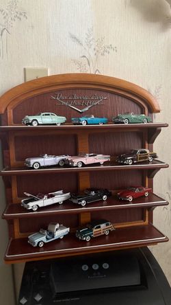 Franklin Mint Classic Cars Die cast Set with wood display