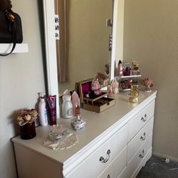 White Dresser With Mirror 