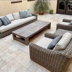 Restoration Hardware Provence Sofa And Lounge Chair Set 