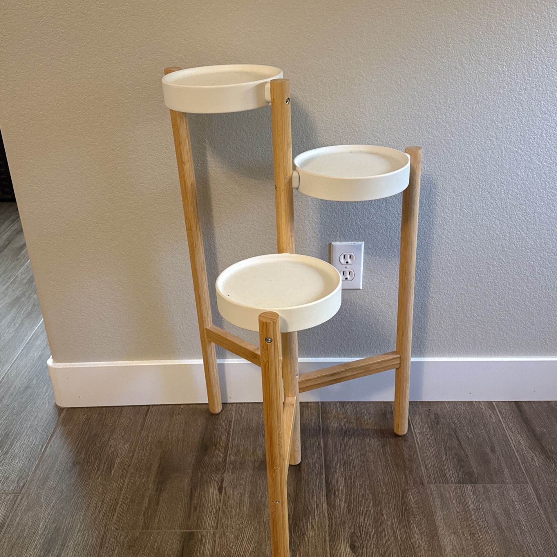 ikea satsumas plant stand Bamboo/white, 30 ¾ " Shelves At Different Levels For Flowerpots