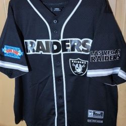 RAIDERS LEGENDARY THROWBACK SUPERBOWL XVIII CHAMPIONSHIP BUTTON UP JERSEY 3XLARGE 