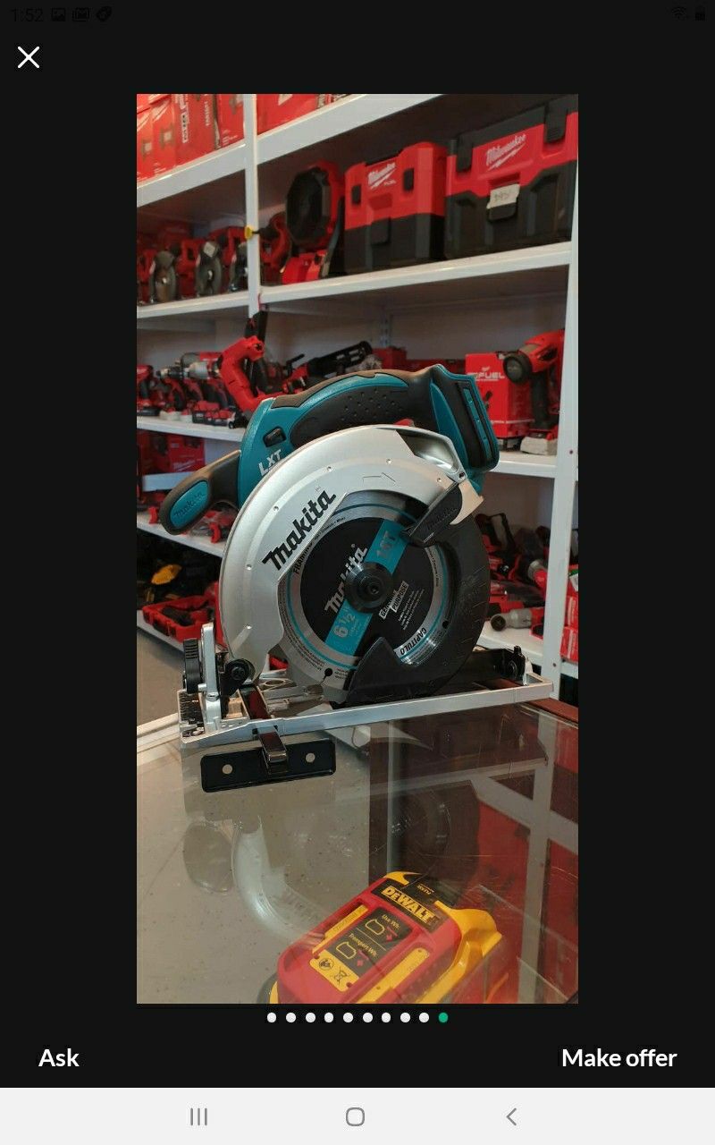 MAKITA 18V CORDLESS CIRCULAR SAW 6-1/2" IN. NO BATTERY NO CHARGER SOLO LA HERRAMIENTA