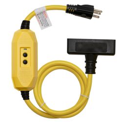 Heavy Duty Auto Reset Extension Cord 3ft 3 Outlets for Indoor Outdoor New Condition