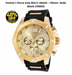 Invicta I-Force Axis Men's Watch - 50mm. Gold, Black (19660)