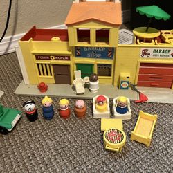 Vintage Fisher Price Village With Some Original Pieces 