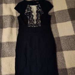 Black And White Dress With Lace Laundry By Shelli Segal Size 4