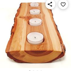 Unique Candle Holder Made From Cedar