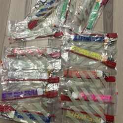 Off White Key Chains With Zip Ties 