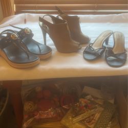 size7  Michael Kors, Wedge Sandals, Guess Stiletto Heels, Croft, And barrow