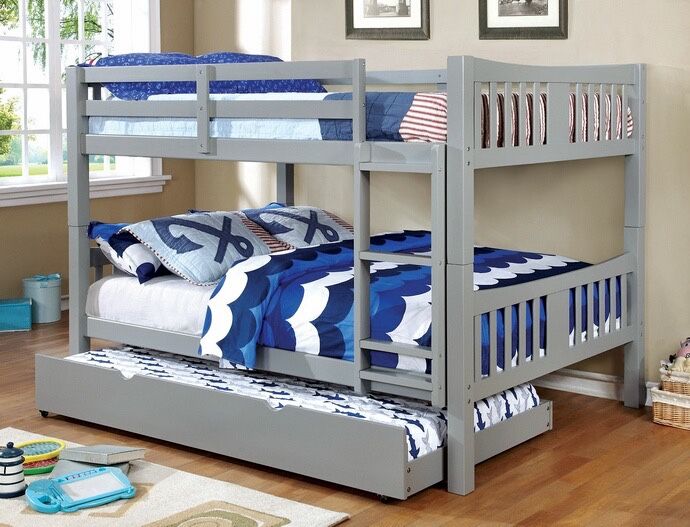 Full Over Full Bunk Bed - Trundle Sold Separately 