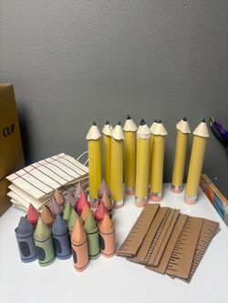 Handmade School supplies decor