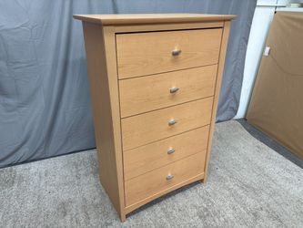 Taper Side Blonde 5-Drawer Dresser