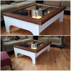 Glass coffee table