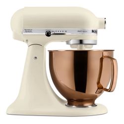 KitchenAid 5qt 10-Speed Stand Mixer with Copper Bowl Fresh Linen - Hearth