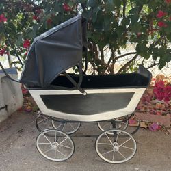 Vintage 1950 Baby Carriage Stroller Antique 