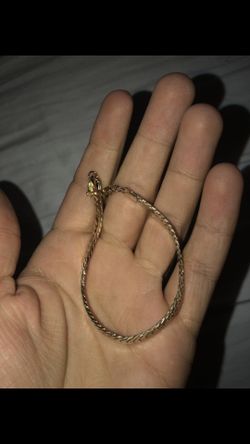 18k gold bracelet link chain with stamp!!