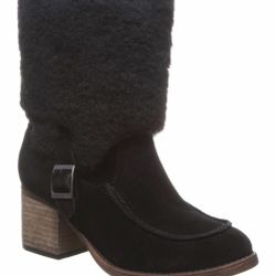 BEARPAW obsidian wool blend and suede construction