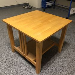 24” Solid Wood End Table - Beautoful Living Room Side Table Nightstand