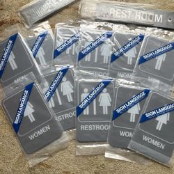 New Bathroom Signs 