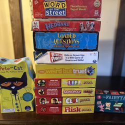 Board Game Lot - Assorted Junior And Family Games