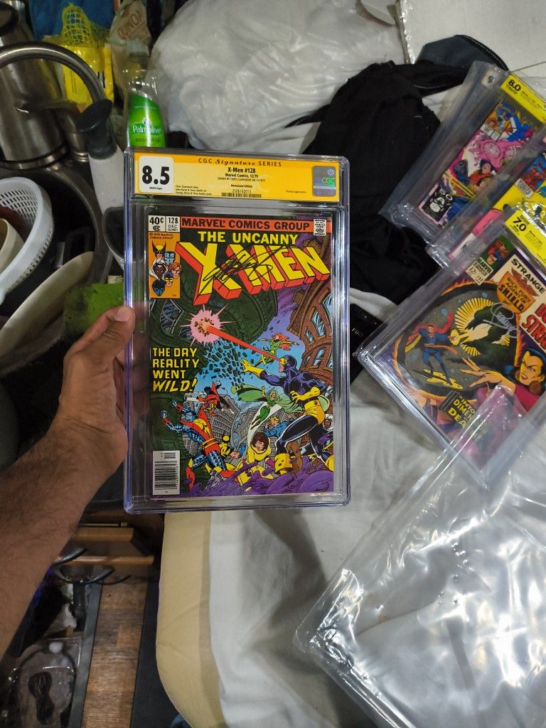 X-Men #128 Cgc 8.5Signed By Christ Claremont