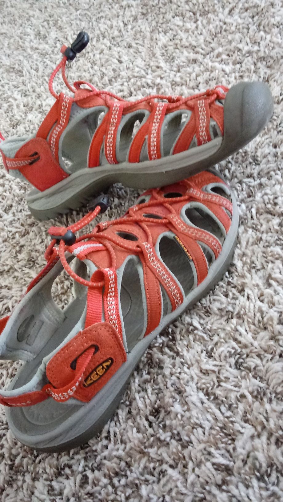 Red & Grey Keen Sandals Women's size 8.5 adjustable