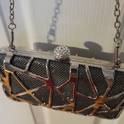 Black & Silver Evening Purse