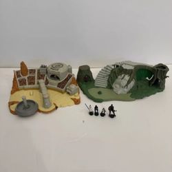 Set Of 2 Micro Machines Star Wars Episode 1 Podrace Arena Naboo Temple Galoob