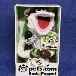 Famous Sock Puppet Interview Dog w/ Microphone Original Box Vintage 1999 Commercial NIB