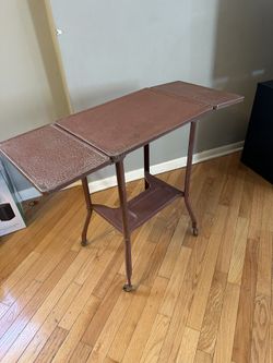Vintage 1950s Steel Typewriter Table Toledo Guild Dual Drop 